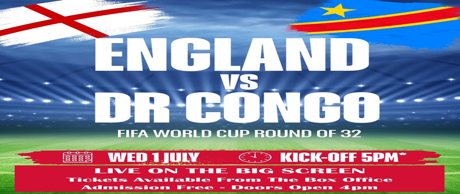 ENGLAND v DR CONGO at the Festival Drayton Centre