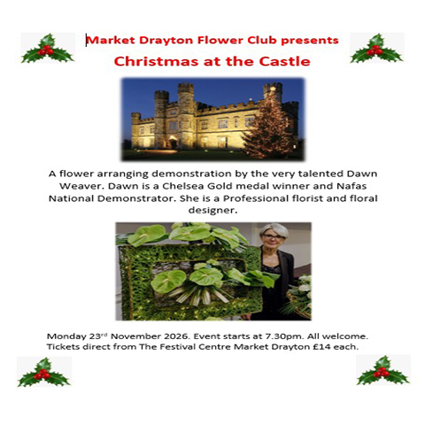 MARKET DRAYTON FLOWER CLUB 2026 at the Festival Drayton Centre