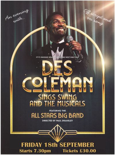 DES COLEMAN: SINGS SWING & THE MUSICALS at the Festival Drayton Centre
